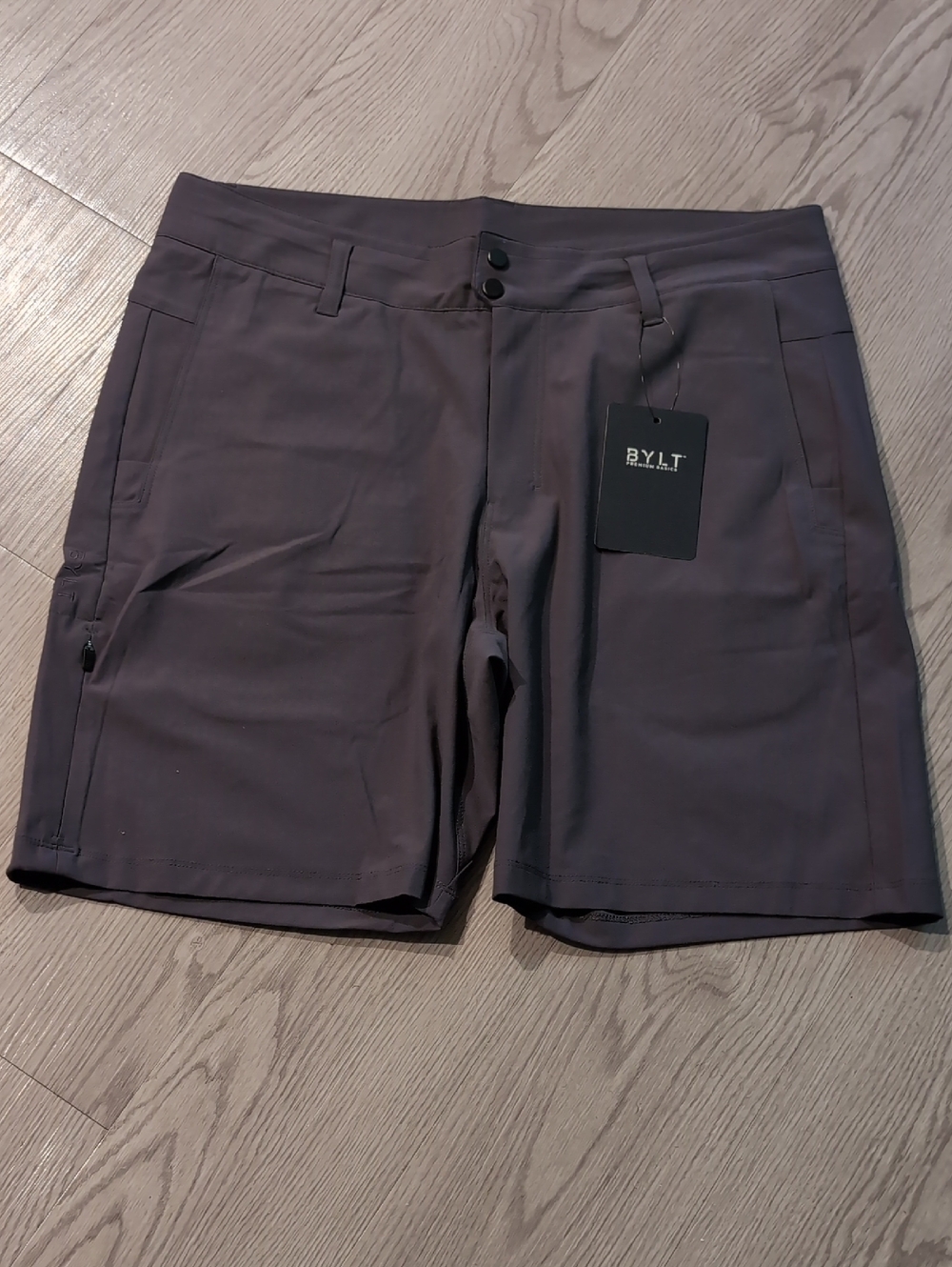 NWT BYLT Grey Performance Shorts 33